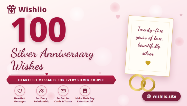 100 original 25th anniversary wishes for silver anniversary couples on Wishlio