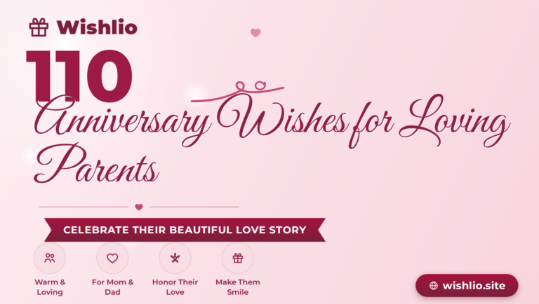 110 heartfelt anniversary wishes for parents — loving messages for Mom and Dad on their anniversary with pink floral celebration design