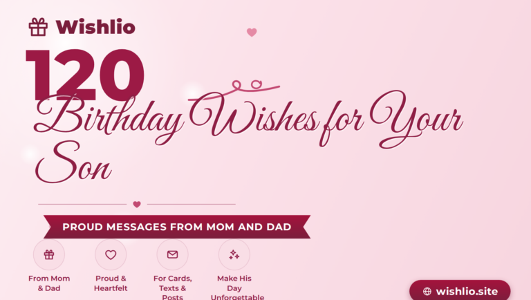 120 birthday wishes for son — proud messages from mom and dad
