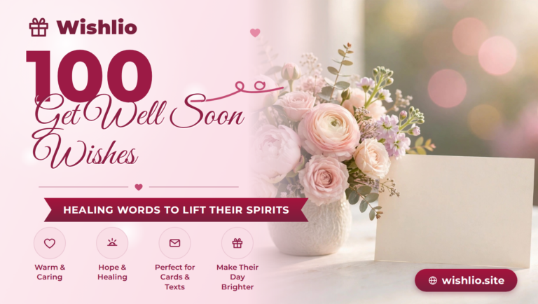 100 get well soon wishes for friend — heartfelt healing messages with a pastel flower bouquet and get-well card