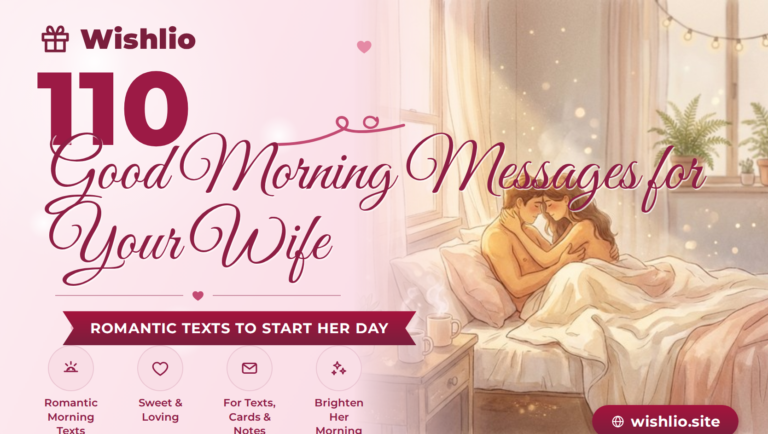110 good morning messages for wife — romantic texts to start her day