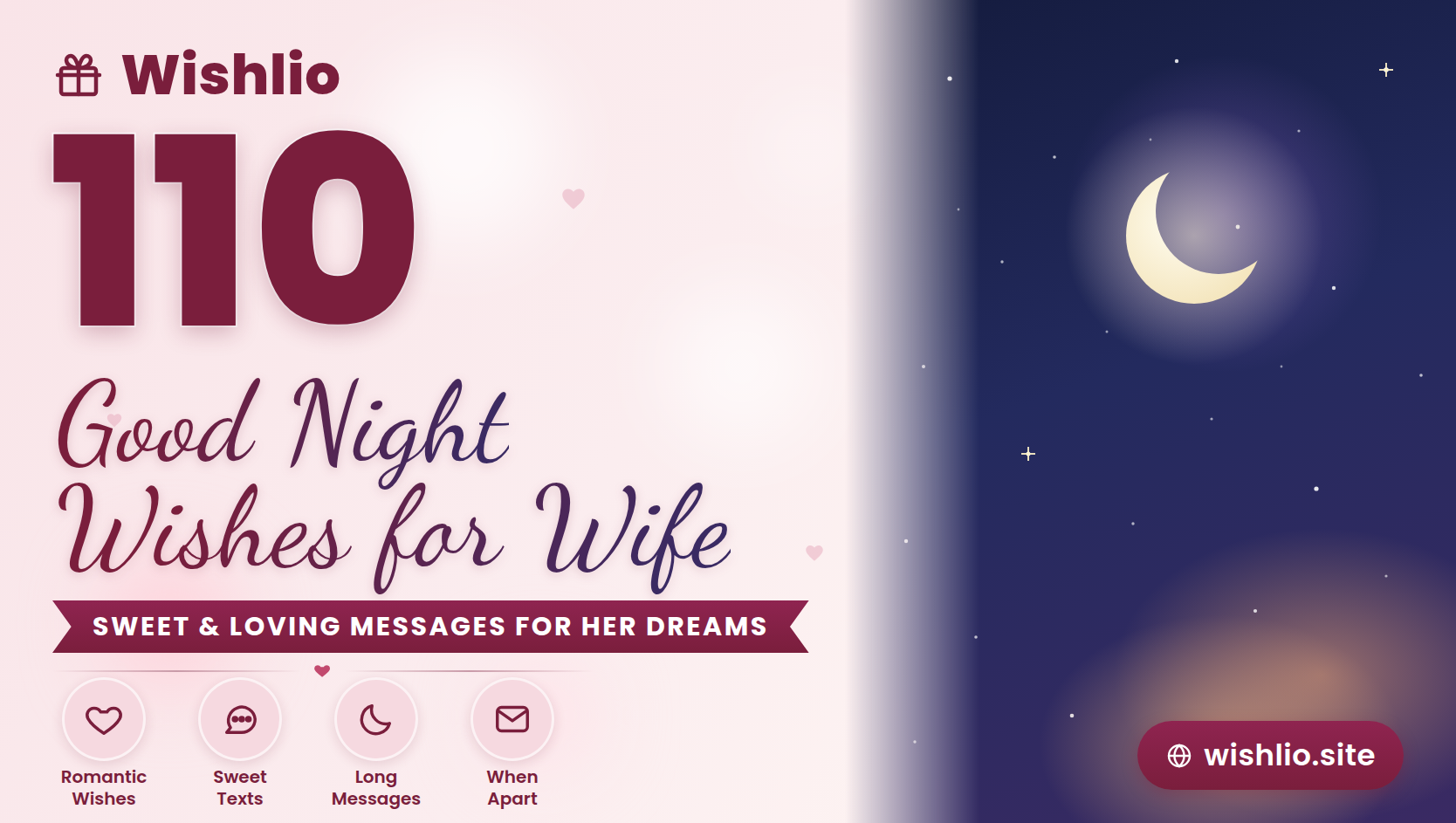 You are currently viewing 110 Good Night Wishes for Wife: Sweet & Loving
